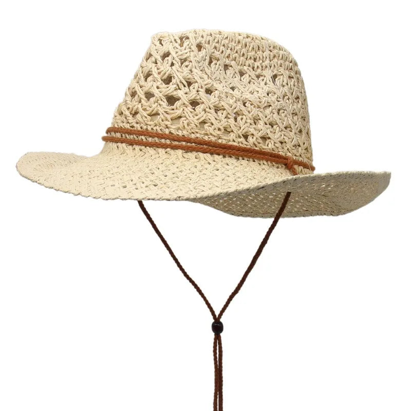 Vintage Western Cowboy Sun Hat Men Women Straw Hat Outdoor Travel  Ethnic Style Gift UV Protection Cap Chapeau Beach Hat - Premium  from Lizard Vigilante - Just $42.99! Shop now at Lizard Vigilante