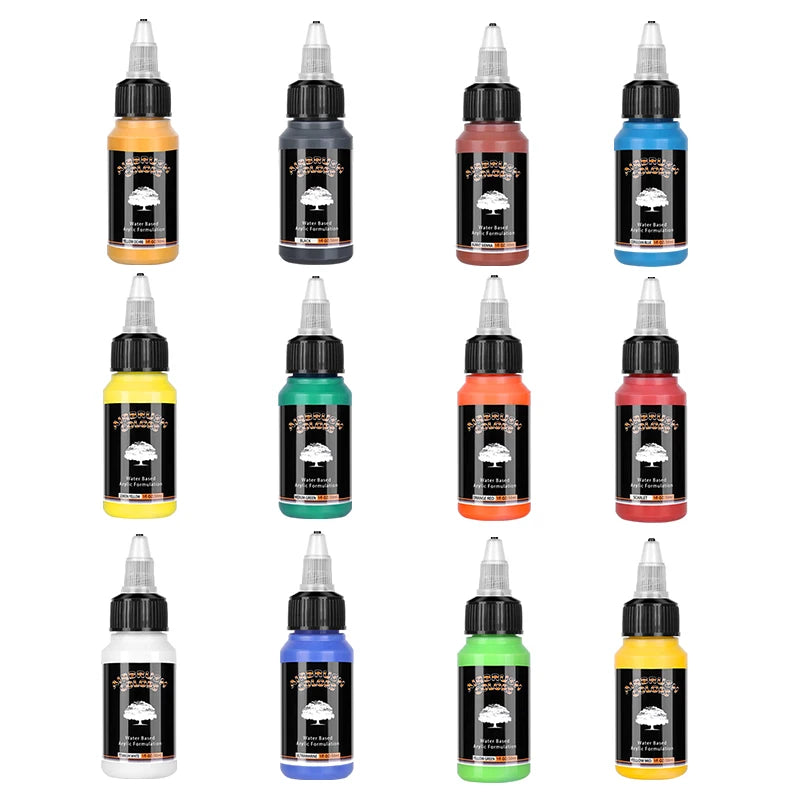 SAGUDIO 12-Color Airbrush Acrylic Paint Set 30ml Bottles Water-Based Waterproof Quick-Dry for Models, Shoes, Wood, Fabric, Leather - Premium paint from dsers - Just $83.38! Shop now at Lizard Vigilante