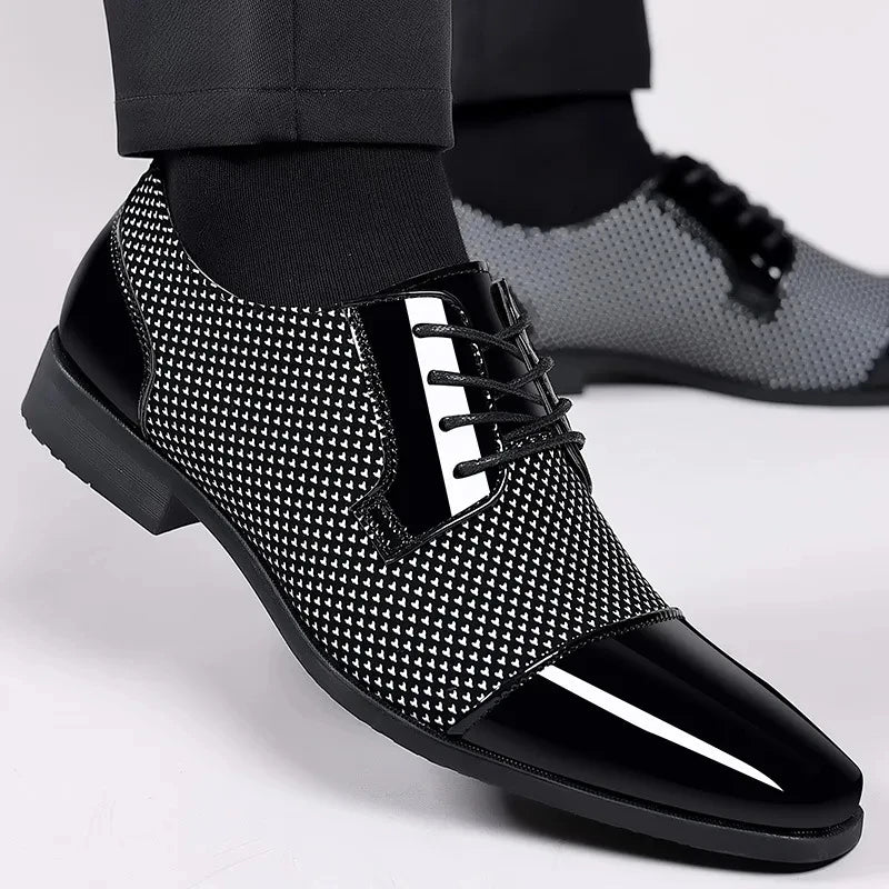 Men Dress Shoes For Men Oxfords PU Leather Shoes Lace Up Formal Black Leather Wedding Party Shoes Casual Luxury Brand Men's 2023 - Premium  from Lizard Vigilante - Just $28.99! Shop now at Lizard Vigilante