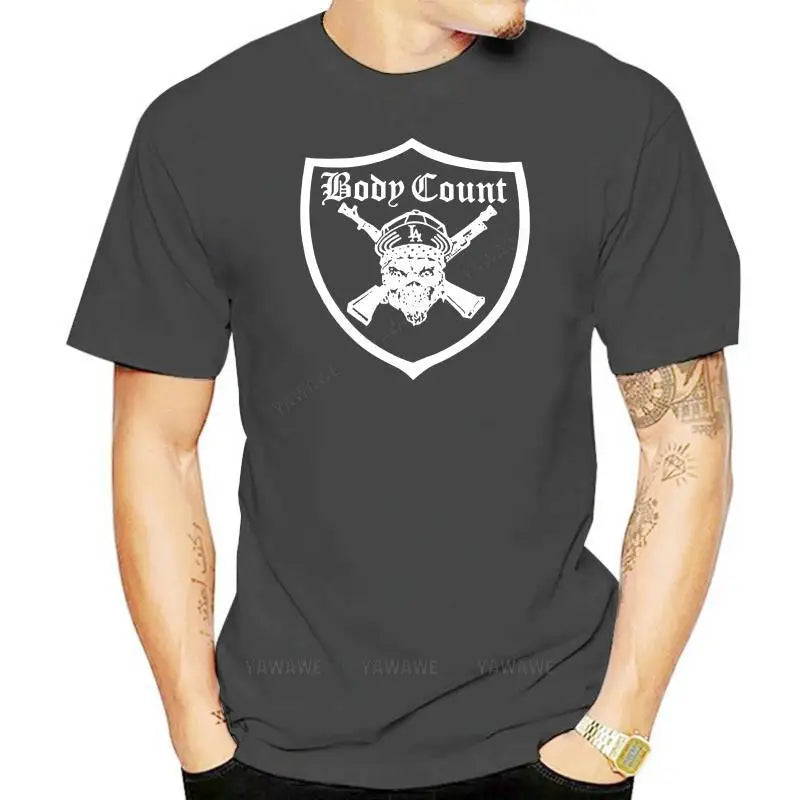 New BODY COUNT Short Sleeve Unisex Tee Shirts Syndicate Black T-shirt Ice-T Rapcore Heavy Metal Adult Top - Premium t-shirt from Lizard Vigilante - Just $23.88! Shop now at Lizard Vigilante