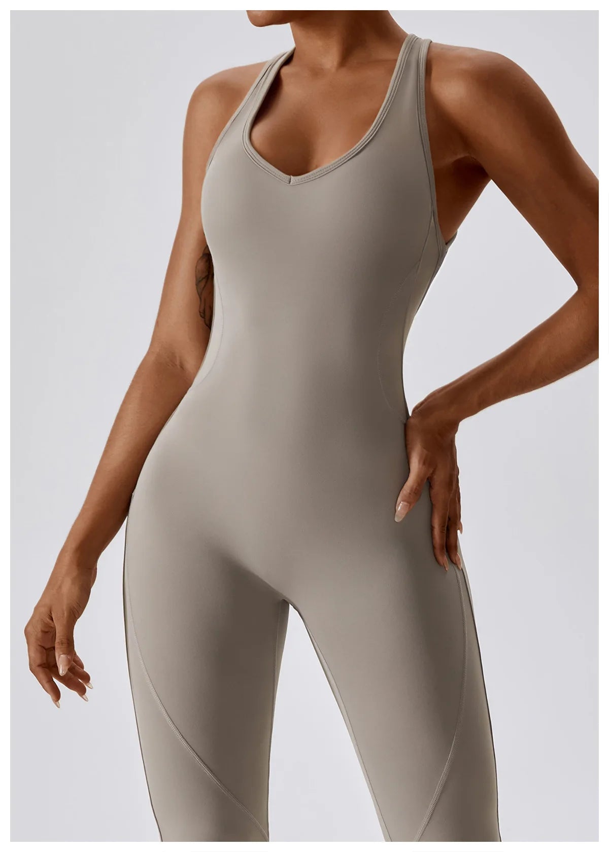 Sexy Back V Jumpsuit Gym Set Women Training Yoga Suit Sportswear Women Sports Jumpsuit Fitness Rompers Stretch Workout Bodysuits - Premium  from Lizard Vigilante - Just $36.99! Shop now at Lizard Vigilante