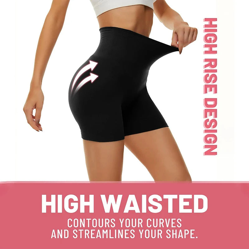 Women's High-Waisted Workout Biker Shorts - Tummy Control Spandex Booty Shorts - Premium biker shorts from Lizard Vigilante - Just $22.88! Shop now at Lizard Vigilante