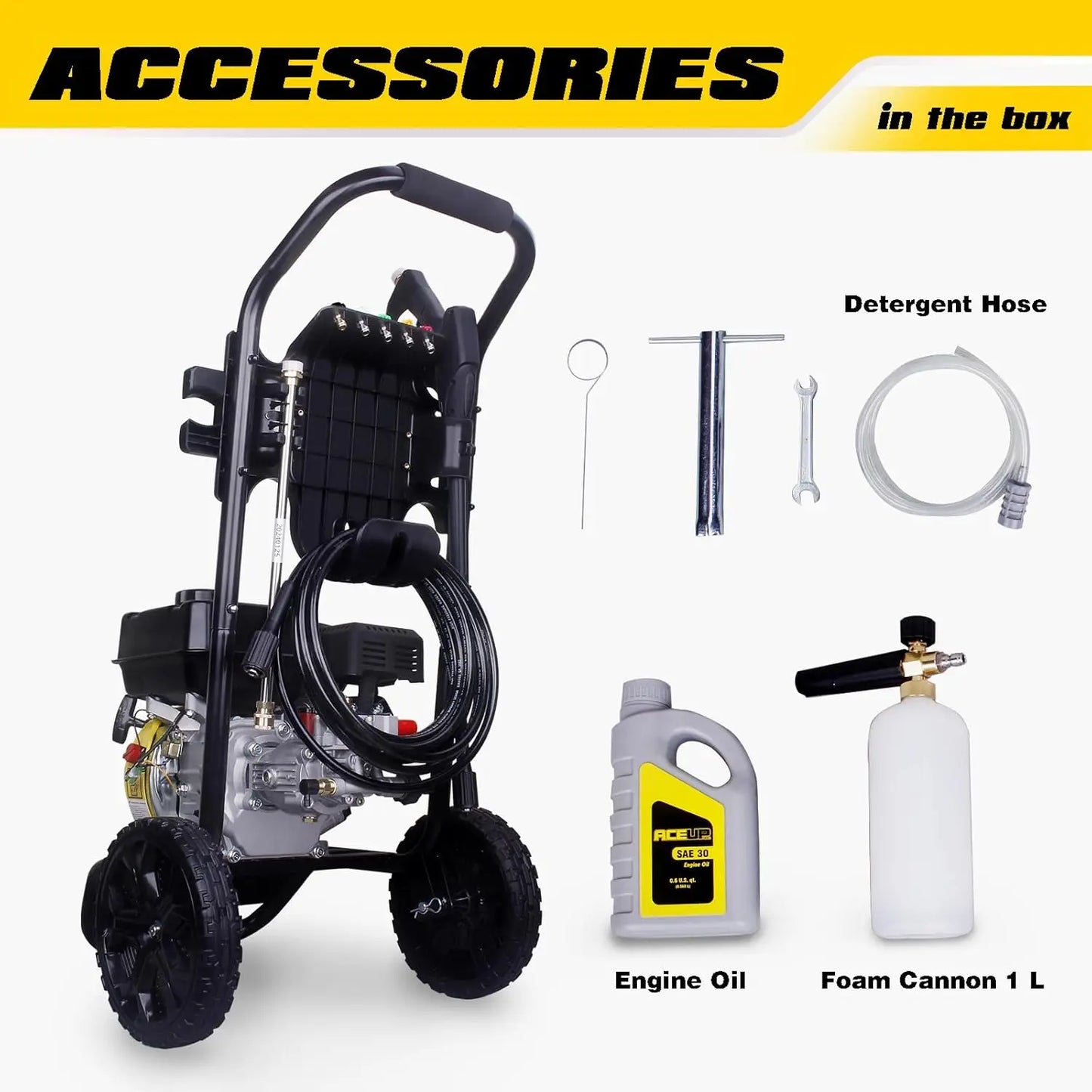 Gas Pressure Washer 3400 PSI 2.6 GPM, High Pressure Washer 212CC Gas Power - Premium  from Lizard Vigilante - Just $393.99! Shop now at Lizard Vigilante