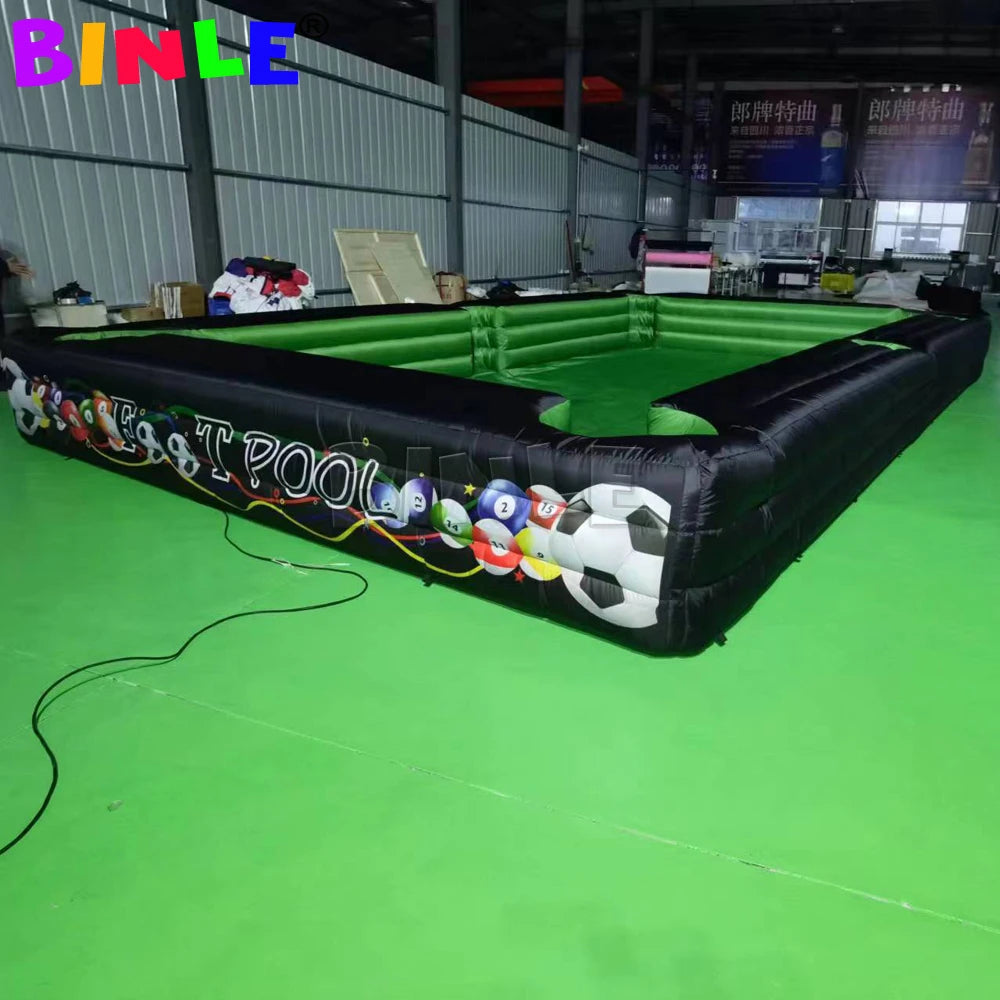 Inflatable Snooker Football Interactive Game - Large Footpool Pool Table with 16 Balls, Black Inflatable Billiard for Soccer Event - Premium inflatable from Lizard Vigilante - Just $422.99! Shop now at Lizard Vigilante