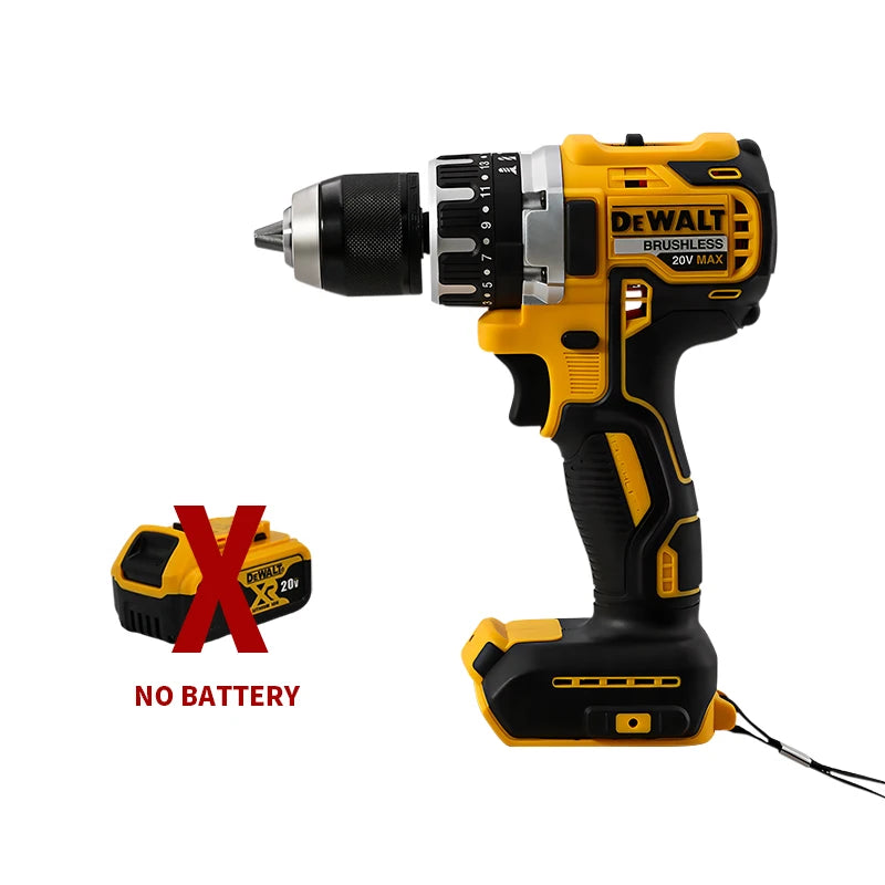 DEWALT 20V Cordless Electric Drill, Brushless Impact Screwdriver with Stepless Speed Control – 13mm, Powerful 70N.m Torque, Rechargeable Power Tool - Premium electric drill from Lizard Vigilante - Just $111.08! Shop now at Lizard Vigilante