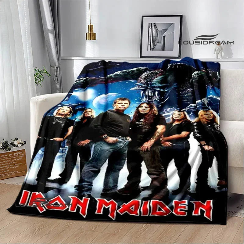 Iron Maiden Printed Blanket – Soft Flannel Kids & Adults Throw | Warm, Portable, and Perfect for Home or Travel - Premium blanket from dsers - Just $33.66! Shop now at Lizard Vigilante