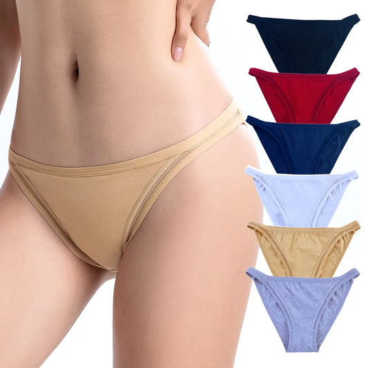 2Pcs/Set Women Cotton Panties – Comfortable Low-Rise Bikini Briefs with Hollow Out Decoration - Premium panties from Lizard Vigilante - Just $17.88! Shop now at Lizard Vigilante