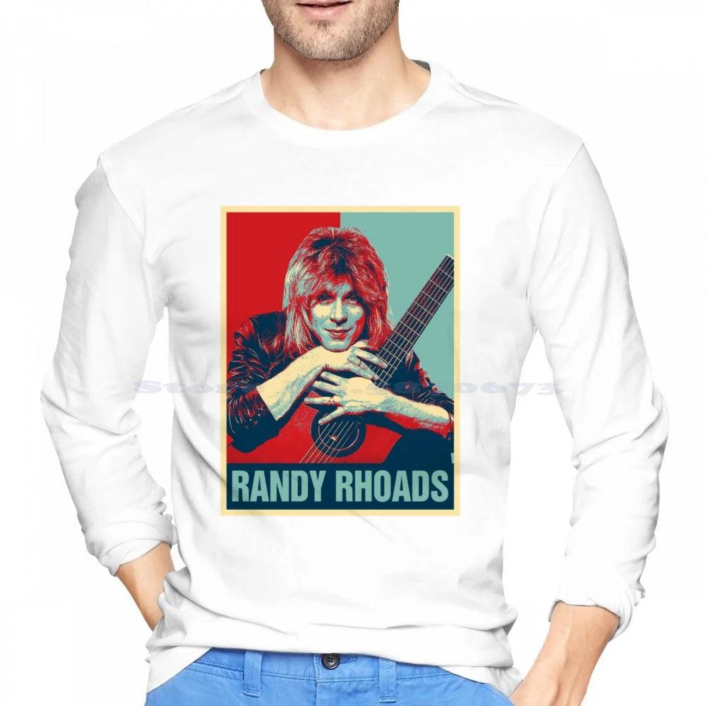 Randy Rhoads Hoodie T Shirt 100% Cotton Tee Retro Hope Style Heavy Metal Quiet Riot Ozzy Osbourne Guitarist - Premium  from Lizard Vigilante - Just $16.99! Shop now at Lizard Vigilante