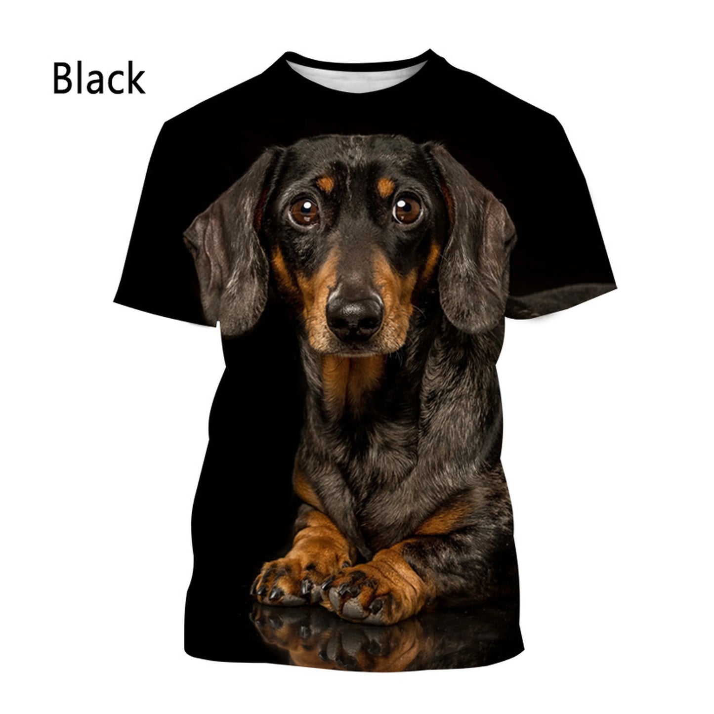 New Fashion Dachshund 3D Printed T-shirt Men's and Women's Casual Short-sleeved T-shirt - Premium  from Lizard Vigilante - Just $4.99! Shop now at Lizard Vigilante