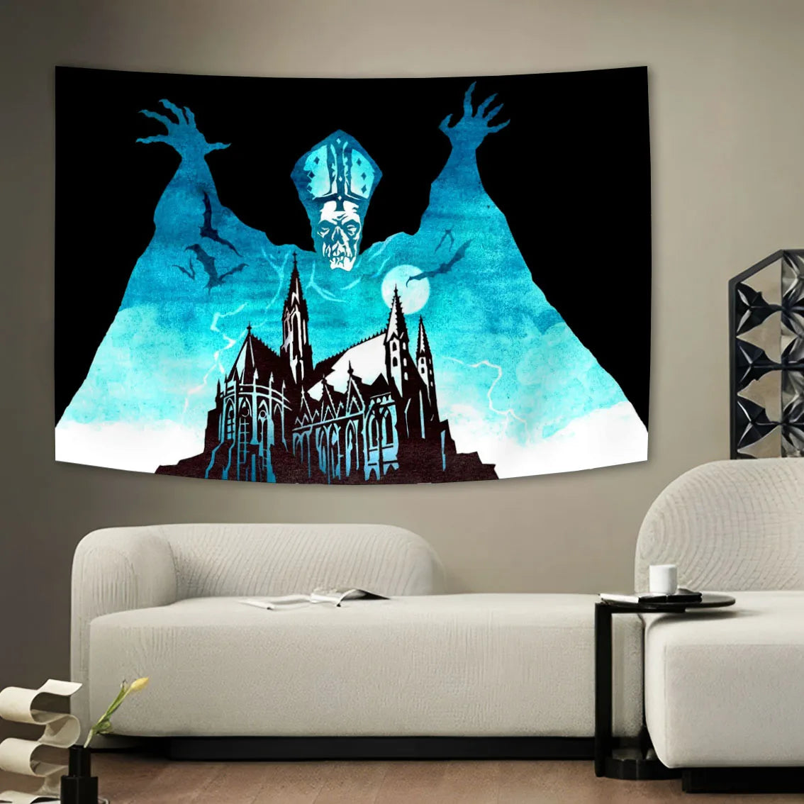 Ghost Tapestry - Underground Metal Pop Singer Rock Banner Flags, 100% Polyester Wall Hanging - Premium tapestry from Lizard Vigilante - Just $11.99! Shop now at Lizard Vigilante