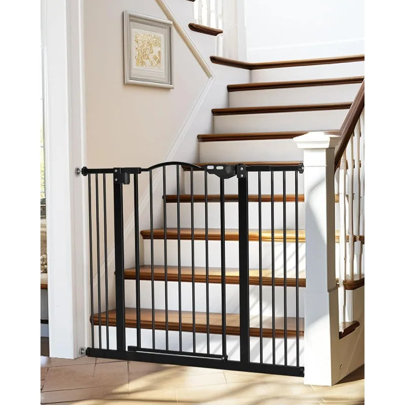 39.6” Dog Gate for Stairs & Doorways, 30" Tall Baby Gate Pressure Mount Pet Gates, Easy Step Auto Close Both Sides Walk Thru - Premium  from Lizard Vigilante - Just $82.99! Shop now at Lizard Vigilante