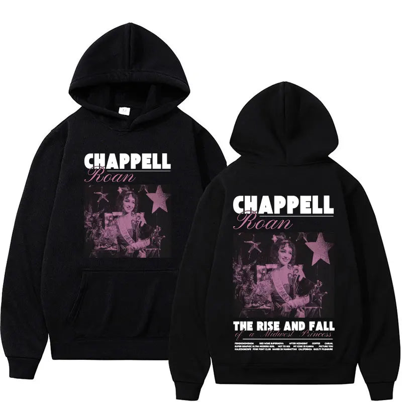 Chappell Roan Midwest Princess Tour Women Hoodie Print Pullover Hooded Rapper Hip Hop Singer Fleece Men Sweatshirt Gift for Fans