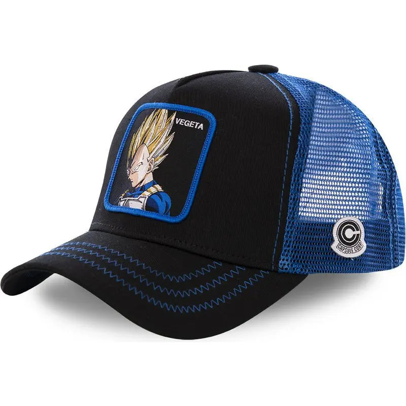 New Dragon Ball Trucker Hat Son Goku Cap Summer Travel Peaked Cap Men's Embroidery Hip-Hop Cap Style Sun Visor Adjustable Mesh - Premium cap from Lizard Vigilante - Just $4.99! Shop now at Lizard Vigilante