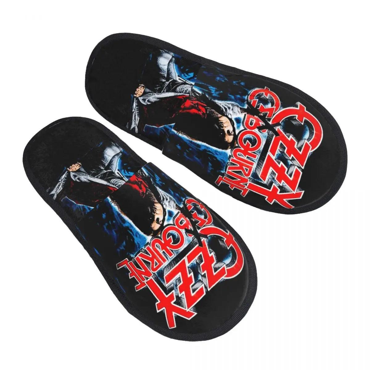 Custom Ozzy Osbourne British Rock Heavy Metal Singer Comfy Scuff With Memory Foam Slippers Women Spa House Shoes - Premium  from Lizard Vigilante - Just $17.99! Shop now at Lizard Vigilante