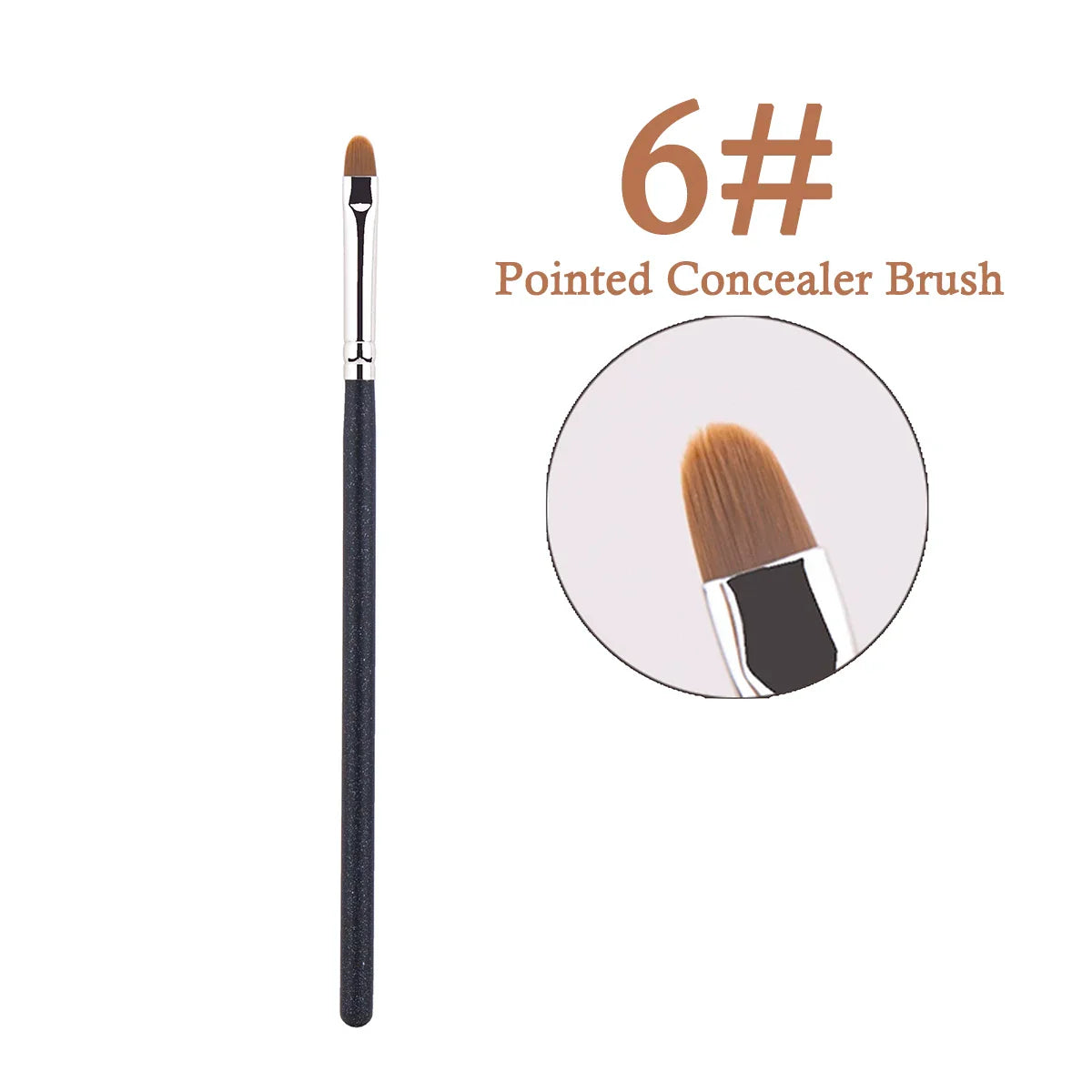 New Ultra-thin Foundation Brush Pointed Precise Foundation Concealer Blending Brush Facial Liquid Foundation Makeup Tool