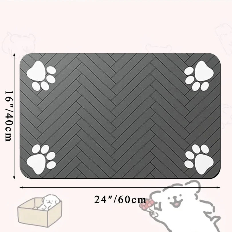Pet Feeding Dropshipping Pet Placemat for Food and Water Bowl, with Waterproof Rubber Backing, Quick Dry Water Mat for Dog Cat