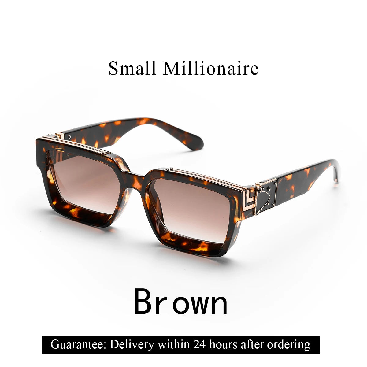 Ruiao Retro Black Millionaire Shades | Bold Designer Sunglasses for Men & Women - Premium shades from Lizard Vigilante - Just $23.88! Shop now at Lizard Vigilante