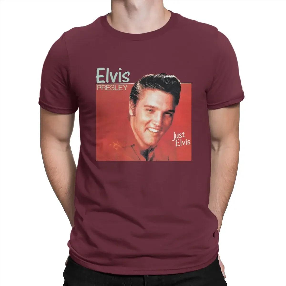 Singer Elvis Presley Tees Short Sleeve Crewneck T-Shirt 100% Cotton 6XL Clothing - Lizard Vigilante