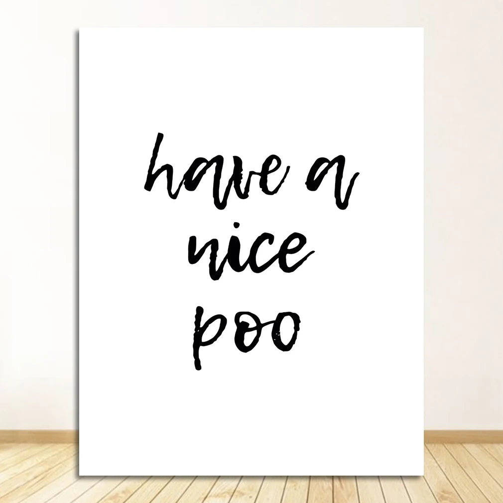 Have A Nice Poo Rock-N-Roll Bathroom Canvas Print