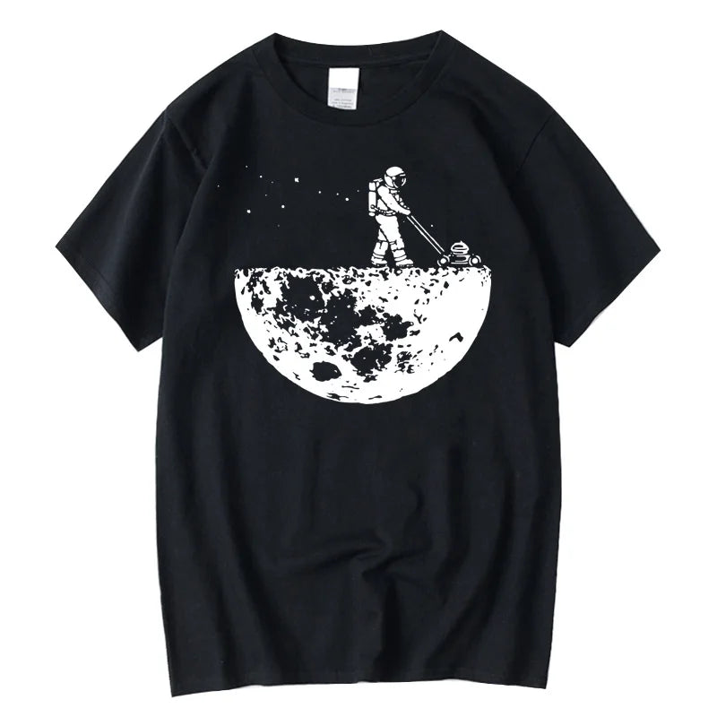 Summer Men T-shirt High Quality 100% Funny Cotton Lunar Cleaner Printing Casual Cool Loose O-neck Male Soft Tshirt Hip Hop Tees - Premium  from Lizard Vigilante - Just $12.99! Shop now at Lizard Vigilante