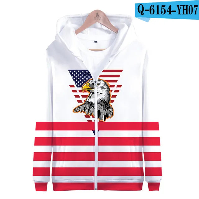 USA Flag Hoodies 3 to 14 Years Kids Hoody American Stars and Stripes Clothing Tops Boys Girls Sweatshirt Outerwear Jacket Children Clothes - Premium Long-sleeve hoodie from Lizard Vigilante - Just $39.99! Shop now at Lizard Vigilante