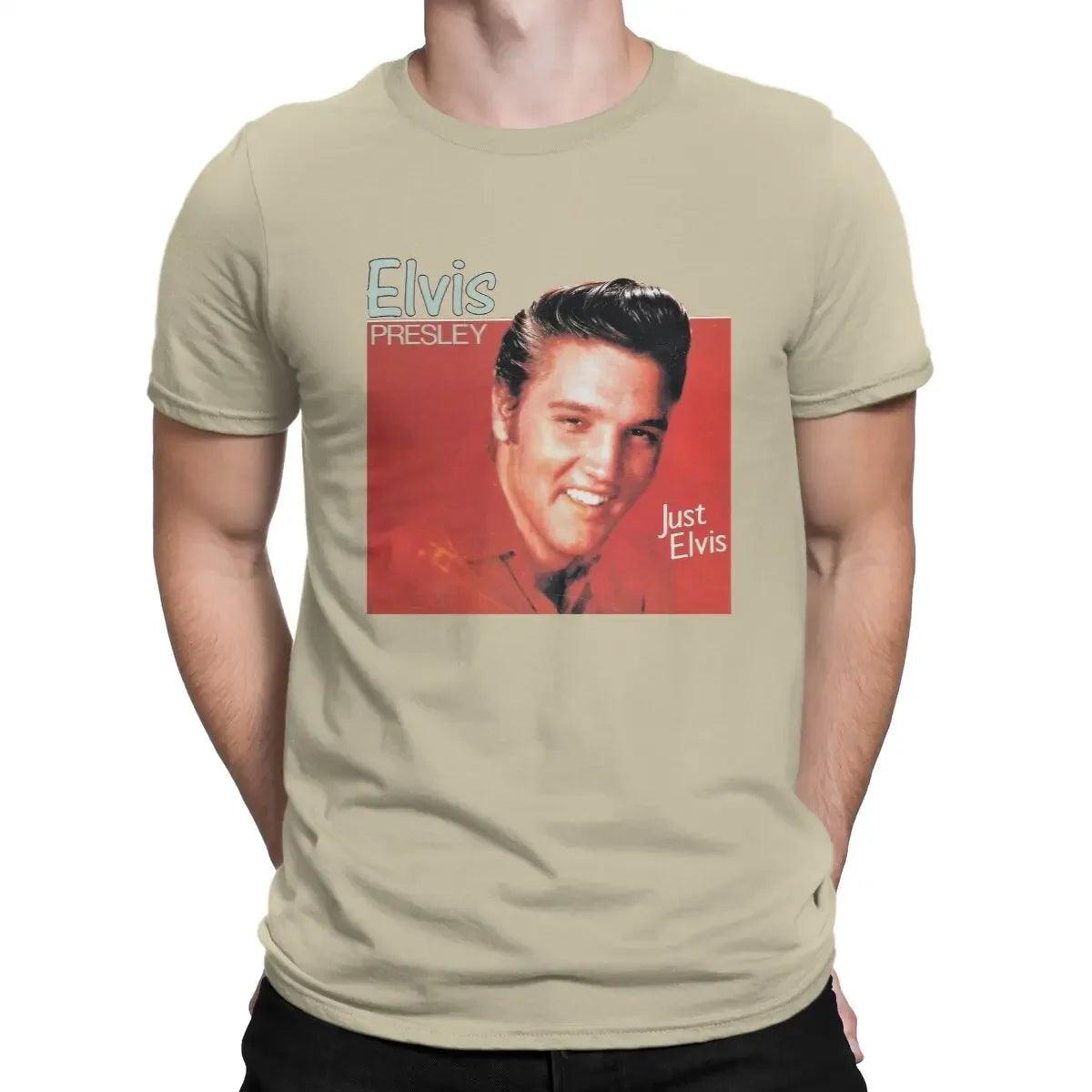 Singer Elvis Presley Tees Short Sleeve Crewneck T-Shirt 100% Cotton 6XL Clothing - Lizard Vigilante