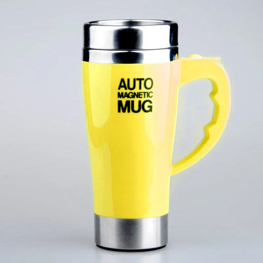 Automatic Self Stirring Magnetic Mug, Electric Auto Magnetic Coffee Mug, Auto Mixing Juice Milk Cup, Stainless Steel, 401-500ml - Lizard Vigilante