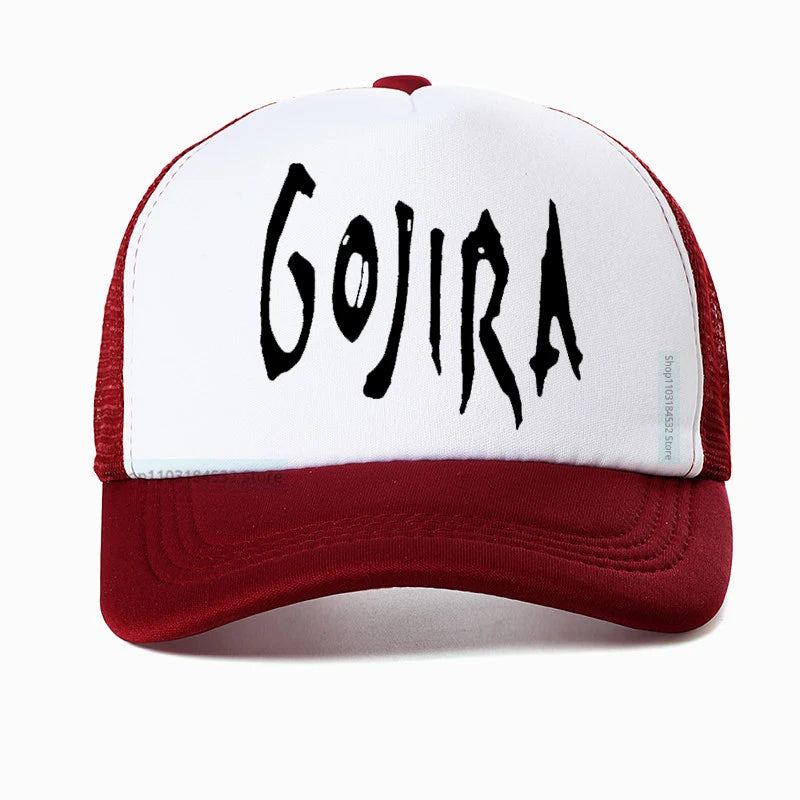 Gojira Baseball Cap Metal Rock Hat Summer Cotton Mesh Trucker Caps Gojira Band Hats French Heavy Metal Band Skull Cap - Lizard Vigilante