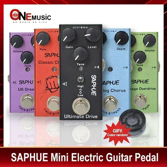 SAPHUE Electric Guitar Pedal Vintage Overdrive/Distortion Crunch/Distortion/US Dream/Classic Chorus/Vintage Phase/Digital Delay - Premium electric guitar pedal from Lizard Vigilante - Just $12.99! Shop now at Lizard Vigilante