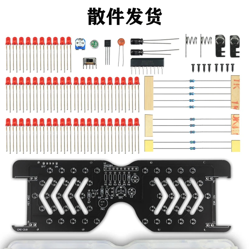 Sound Control LED Light-emitting Glasses Production Kit LED Flash Electronic Parts Educational DIY Welding Exercise - Premium Sunglasses from Lizard Vigilante - Just $26.97! Shop now at Lizard Vigilante