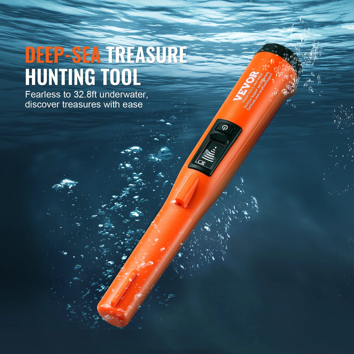 VEVOR Metal Detector Pinpointer - Waterproof Handheld Wand with 1.96"/4.5" Detection Depth & 3 Modes - Premium metal detector from Lizard Vigilante - Just $52.99! Shop now at Lizard Vigilante