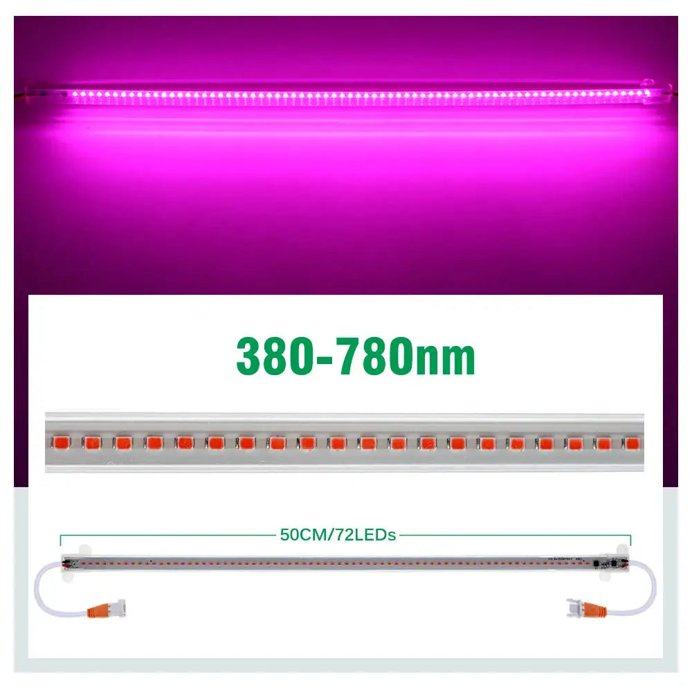 Grow Light 220V Full Spectrum LED Bar Light for Plants 50cm Phyto Lamp for Plant Veg Flowers Greenhouse Tent 4000K 380-780nm