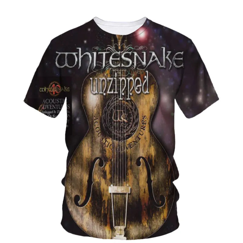 Fashion Trend Rock Music Guitar Boy Fashion Brand Creative 3d Printed Round Neck Shirt Short Sleeve T-Shirt Plus Size Clothing - Premium guitar shirt from Lizard Vigilante - Just $23.99! Shop now at Lizard Vigilante