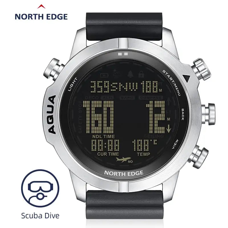 Men Dive Computer Watch Waterproof 100M Smart Digital Free Diving Watches Barometer Compass Temperature Clock