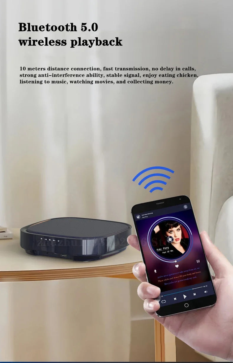 Shop Wall-mounted Bluetooth Speaker TWS Interconnection Built-in 4400 MAh Battery Boom Box Wireless 3D Surround Stereo Subwoofer