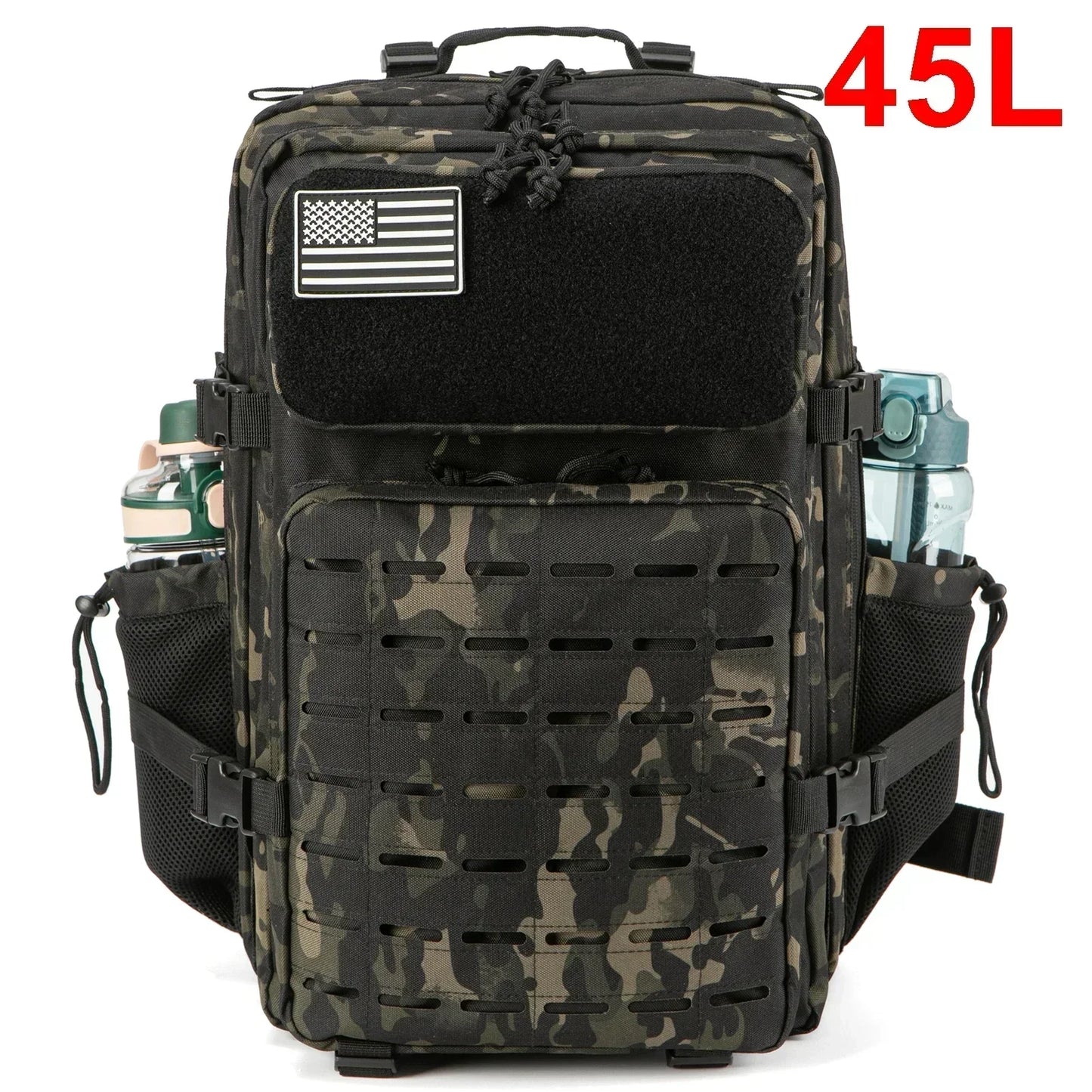 25L/45L Tactical Backpack Outdoor for Men and Women heavy duty Bag Small School Rucksack Hiking backpac kwith Bottle Holder - Premium backpack from Lizard Vigilante - Just $49.99! Shop now at Lizard Vigilante