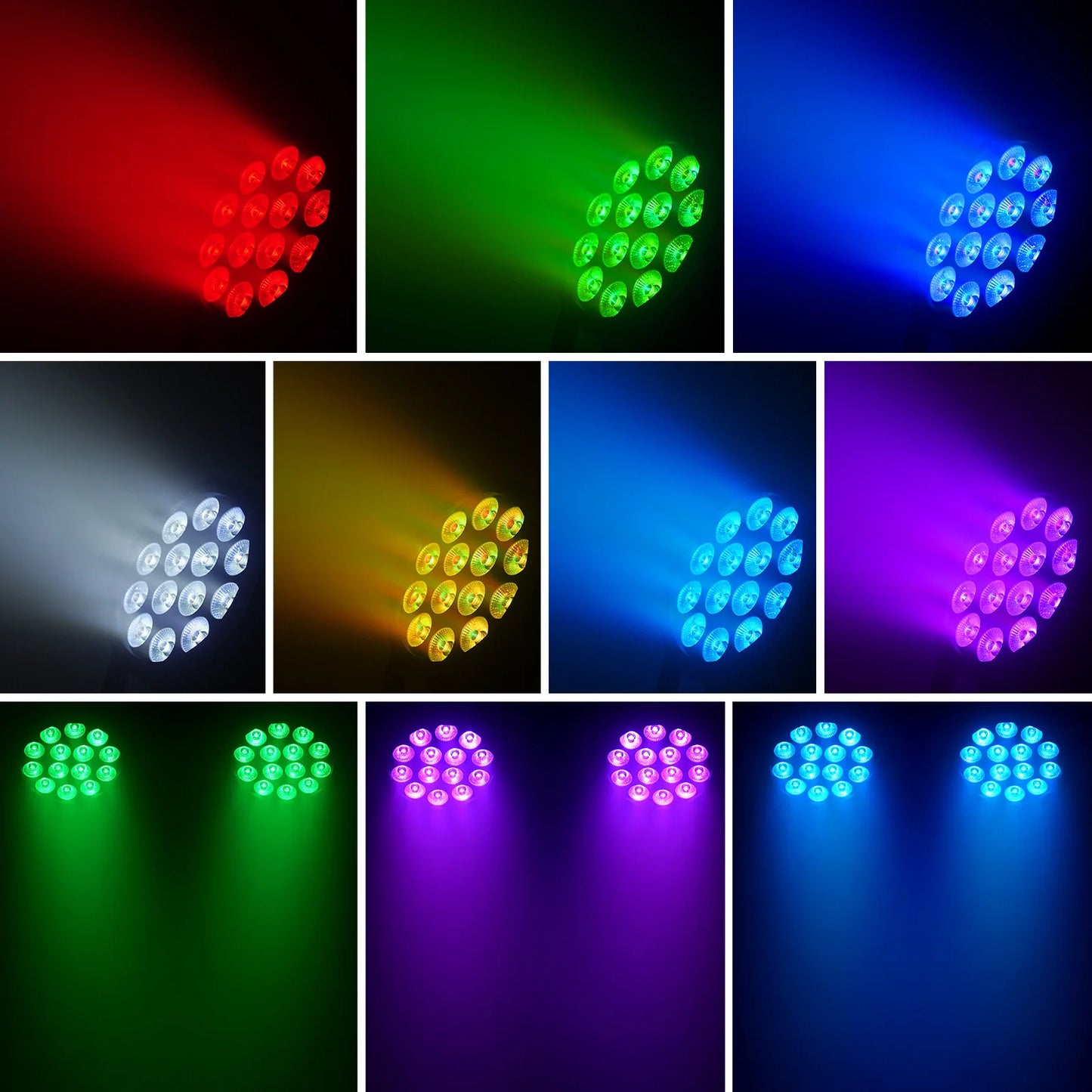 U'King 4PCS 80W Par Light 4in1 RGBW 14 LED Stage Effect Light DMX512 Remote Control Flat Light for KTV DJ Disco Bar Stage Light - Premium  from Lizard Vigilante - Just $118.99! Shop now at Lizard Vigilante