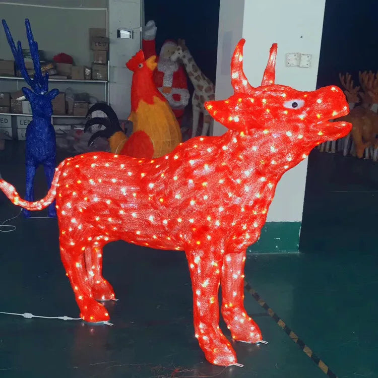 Outdoor Christmas Tree Decoration Life Size Christmas Statue For Sale