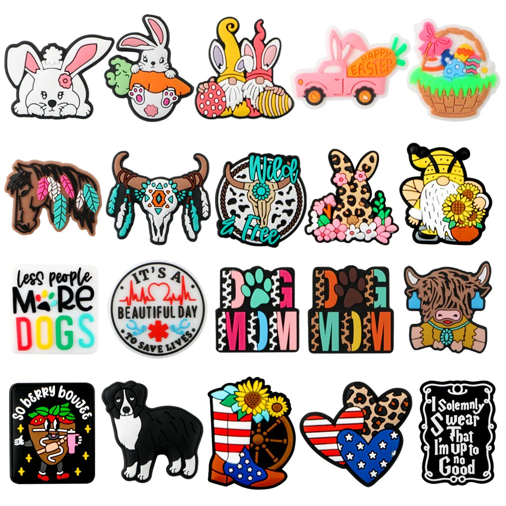 Kovict 5/10Pcs New Focal Silicone Beads Easter Series Bead For Jewelry Making DIY  KeyChain Bracelet Necklace Pen Accessories