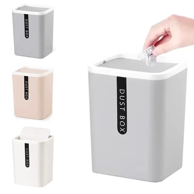 Creative Mini Small Waste Bin Desktop Garbage Basket Home Table Plastic Office Supplies Dustbin Trash Can Sundries Barrel Box