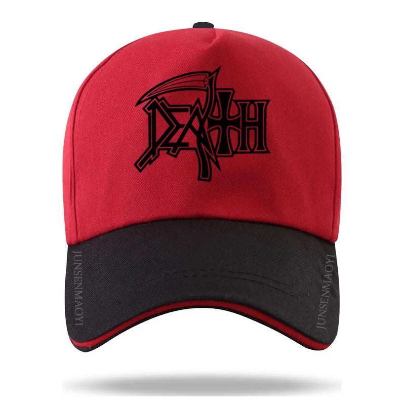 DEATH Cap METAL Hat Baseball Cap Casquette Hats Fitted Casual Dad Hats for Men Women Unisex - Premium Baseball cap from Lizard Vigilante - Just $22.99! Shop now at Lizard Vigilante