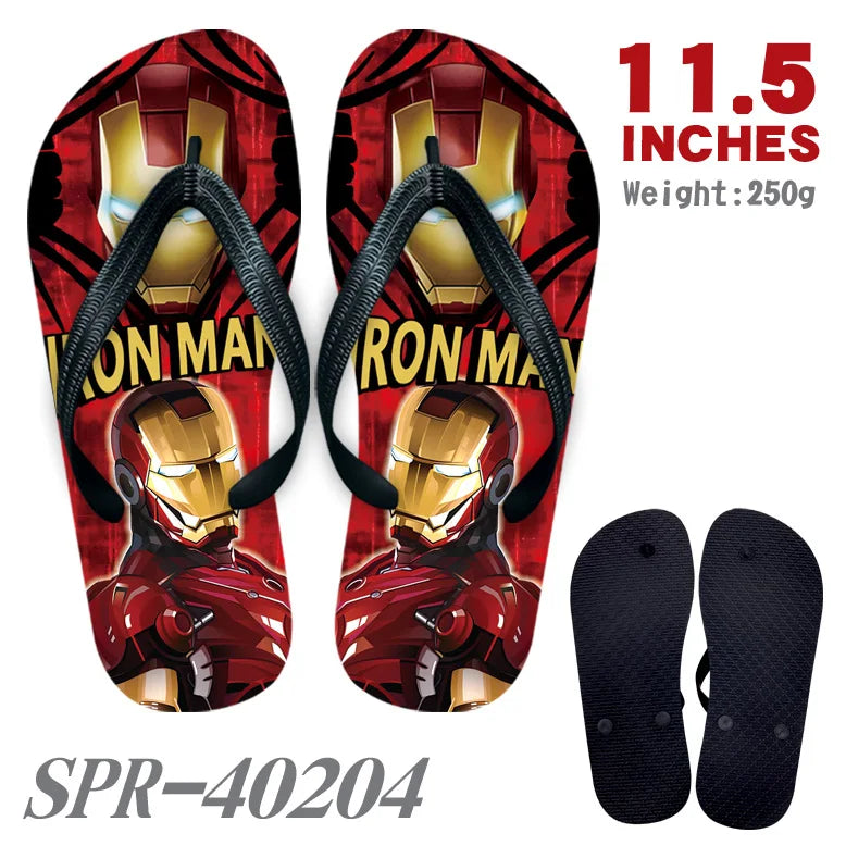 Marvel Superhero Flip Flops – Batman, Hulk, Iron Man, and More | Cartoon Anime Cosplay Sandals, Home Shoes for Men, Women, and Teens - Premium slippers from Lizard Vigilante - Just $29.99! Shop now at Lizard Vigilante