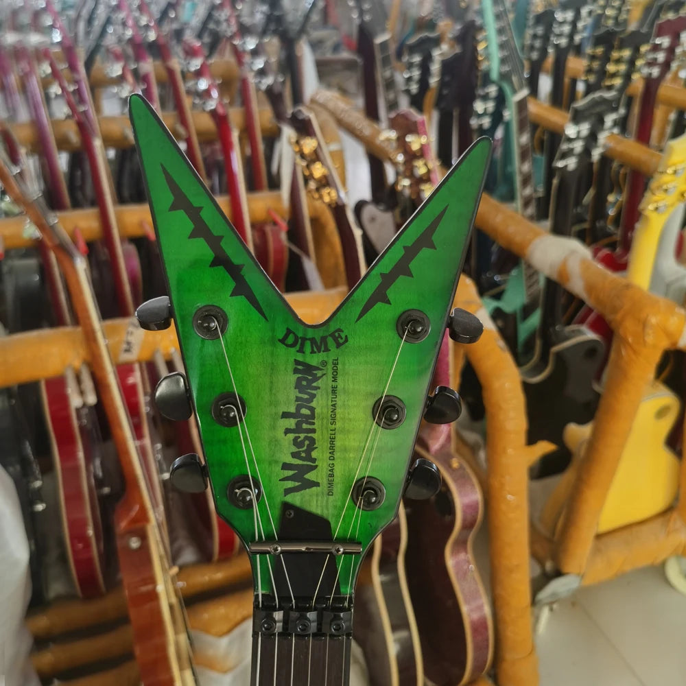 Dean Dimebag Electric Guitar, Flame Maple Top, Slime Green, Free Shipping - Lizard Vigilante