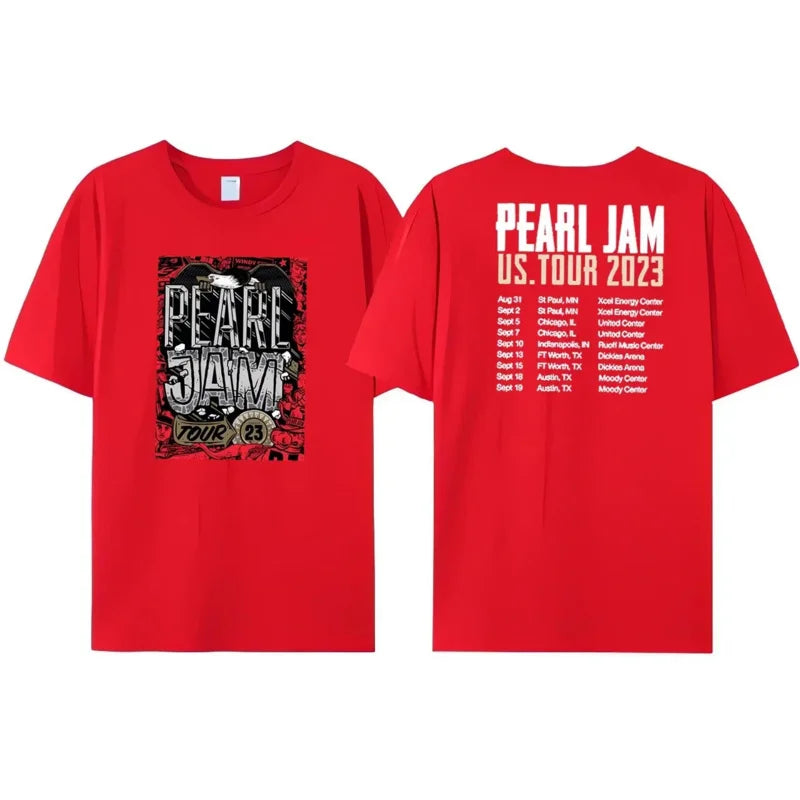 Pearl Jam 2024 Summer Tour T-Shirt – 100% Cotton Rock & Roll Icon Casual Tee for Men - Premium t-shirt from Lizard Vigilante - Just $25.99! Shop now at Lizard Vigilante