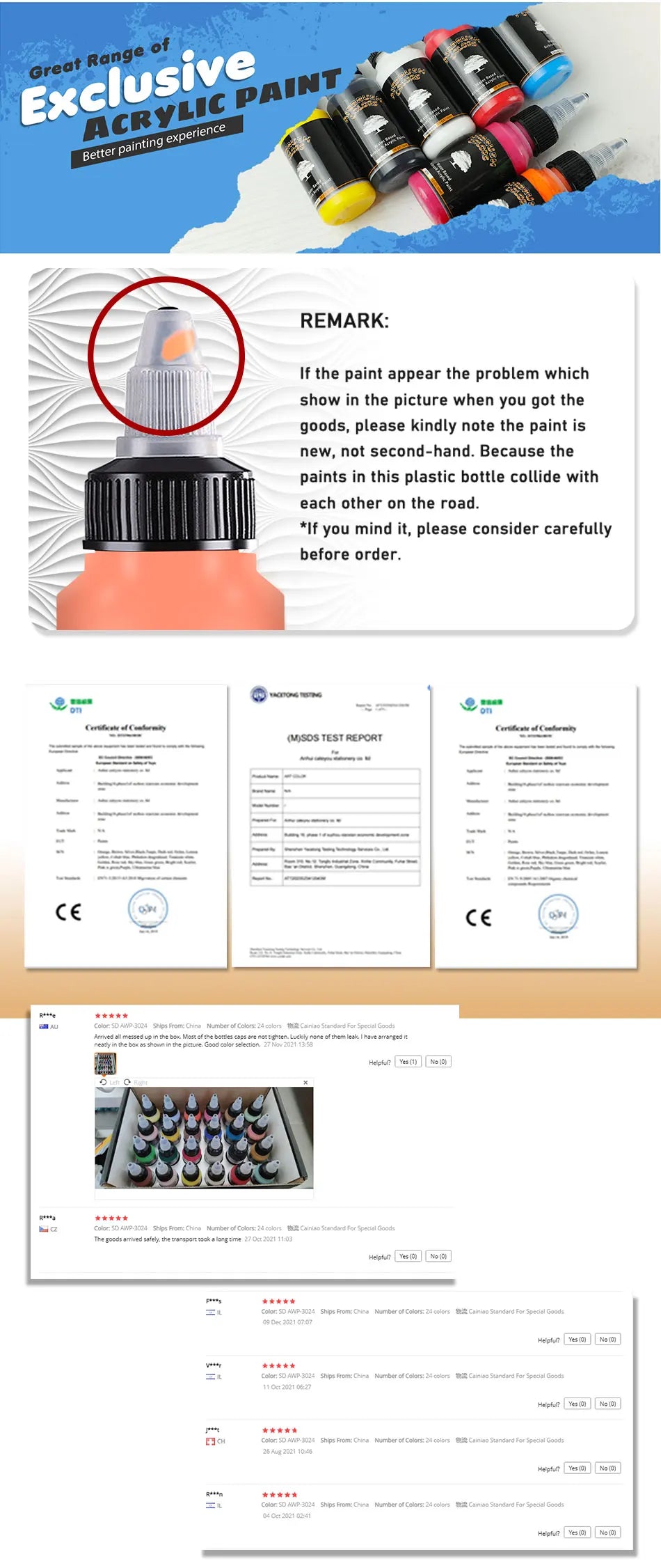 SAGUDIO 12-Color Airbrush Acrylic Paint Set 30ml Bottles Water-Based Waterproof Quick-Dry for Models, Shoes, Wood, Fabric, Leather - Premium paint from dsers - Just $83.38! Shop now at Lizard Vigilante