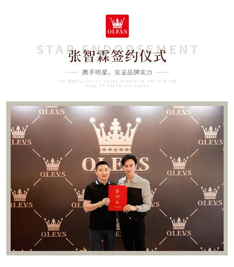 OLEVS Original Brand Elegant Women's Watches Waterproof Luminous Quartz Watch for Lady Necklace Bracelet Gift Box Set Calendar