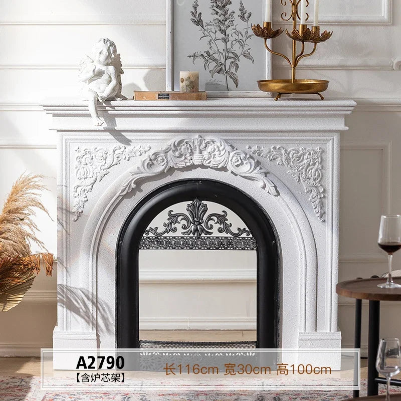 Timeless Glow: ZC Retro Solid Wood Decorative Fireplace Cabinet with Simulated Flame Heating for Luxe Living Rooms - Premium fireplace from dsers - Just $810.99! Shop now at Lizard Vigilante