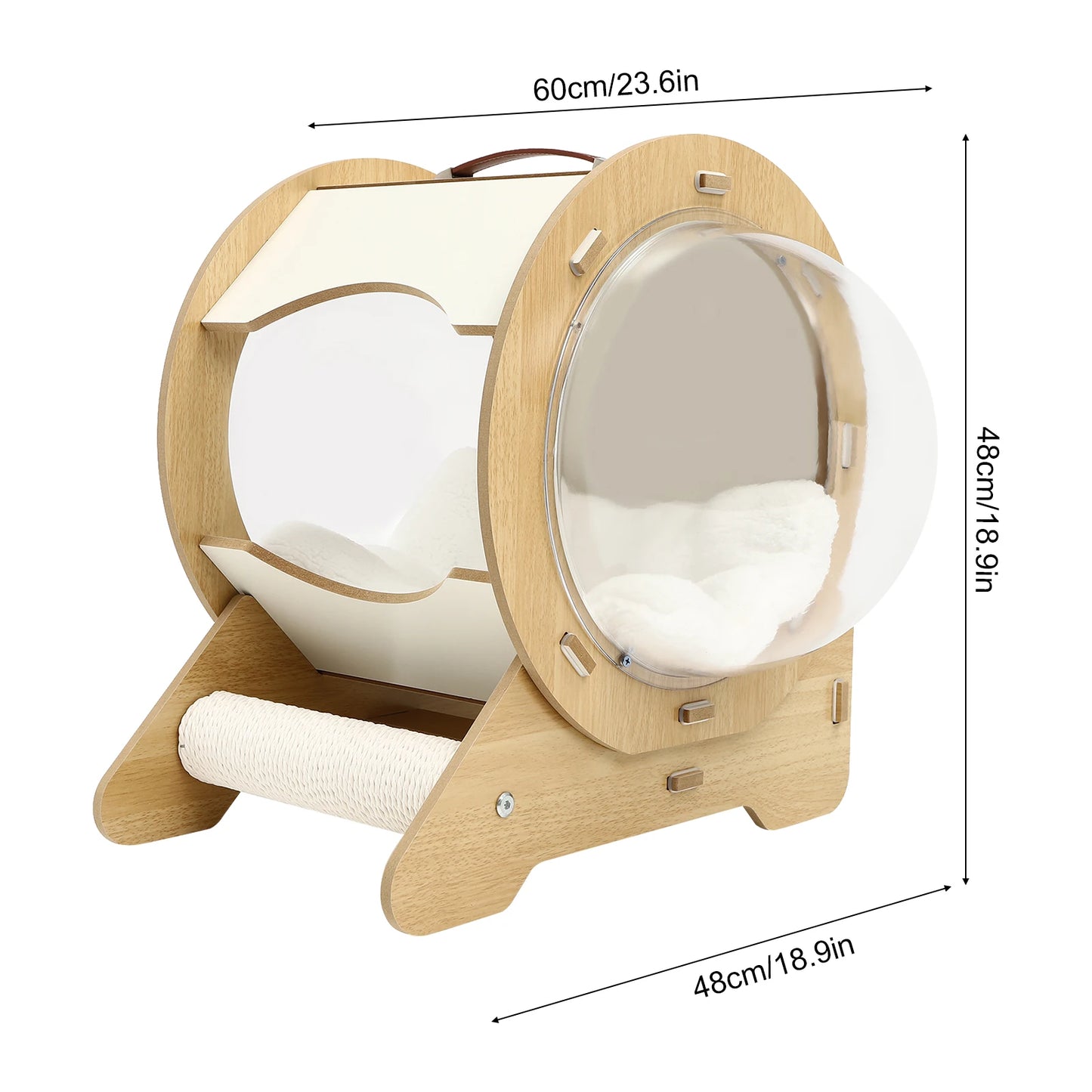 Cat Dog Fibreboard Modern Pet Bed House Spaceship Space Capsule with Cushion Capsule cat nest - Premium  from Lizard Vigilante - Just $114.99! Shop now at Lizard Vigilante