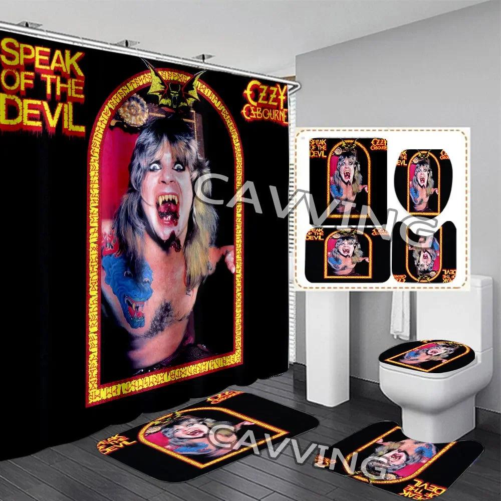 Headbang in the Bathroom: Ozzy Osbourne 3D Shower Curtain Set - Premium shower curtain from Lizard Vigilante - Just $34.99! Shop now at Lizard Vigilante