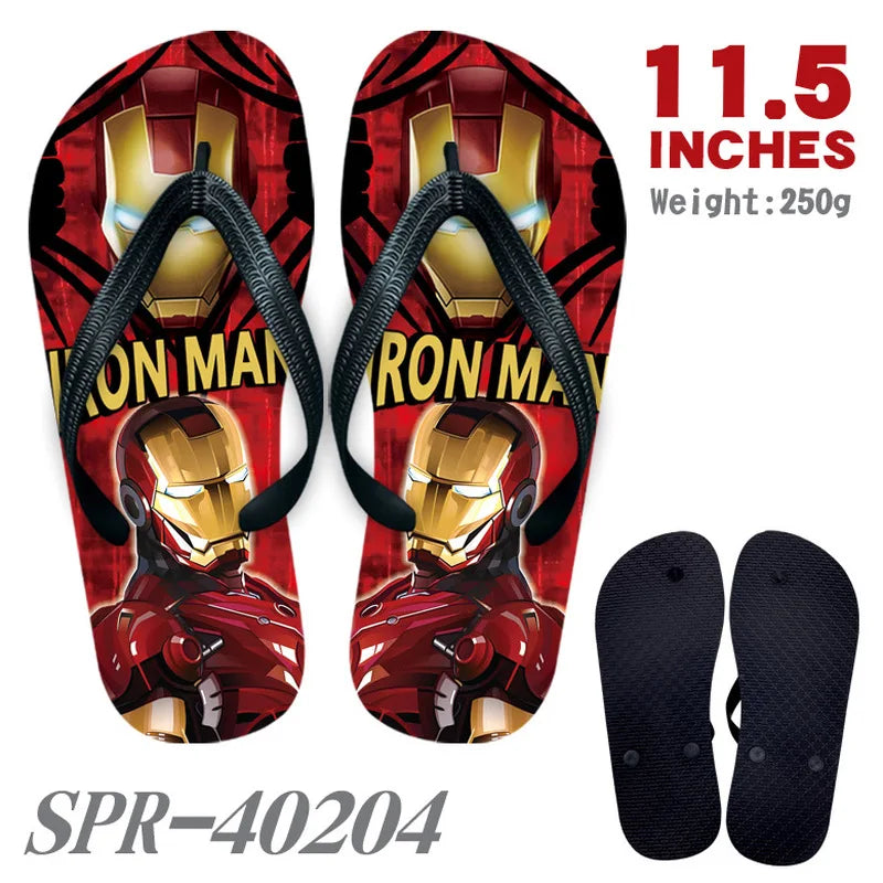 Marvel Superhero Flip Flops – Batman, Hulk, Iron Man, and More | Cartoon Anime Cosplay Sandals, Home Shoes for Men, Women, and Teens - Premium slippers from Lizard Vigilante - Just $29.99! Shop now at Lizard Vigilante